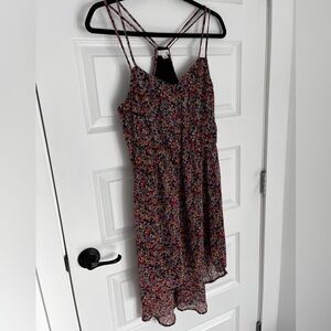 Garage Multicolor Floral High Low Dress